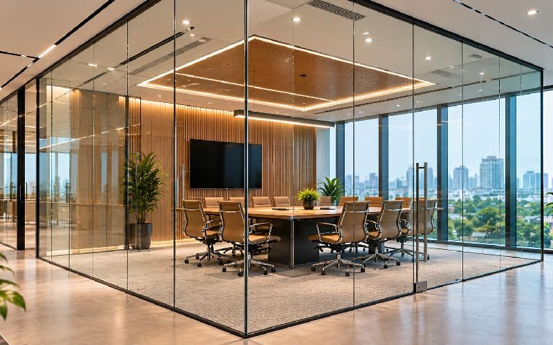 Toughened Glass Partition