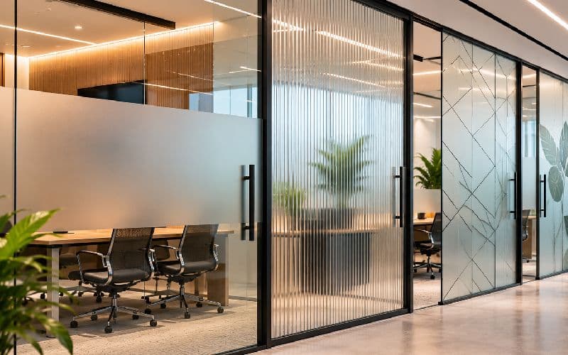 Frosted and Designer Glass Partition