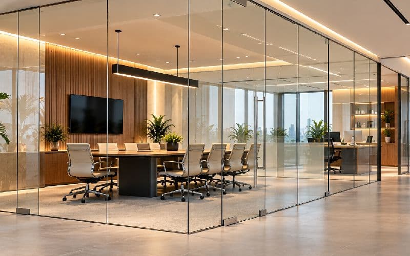 Frameless Glass Partition