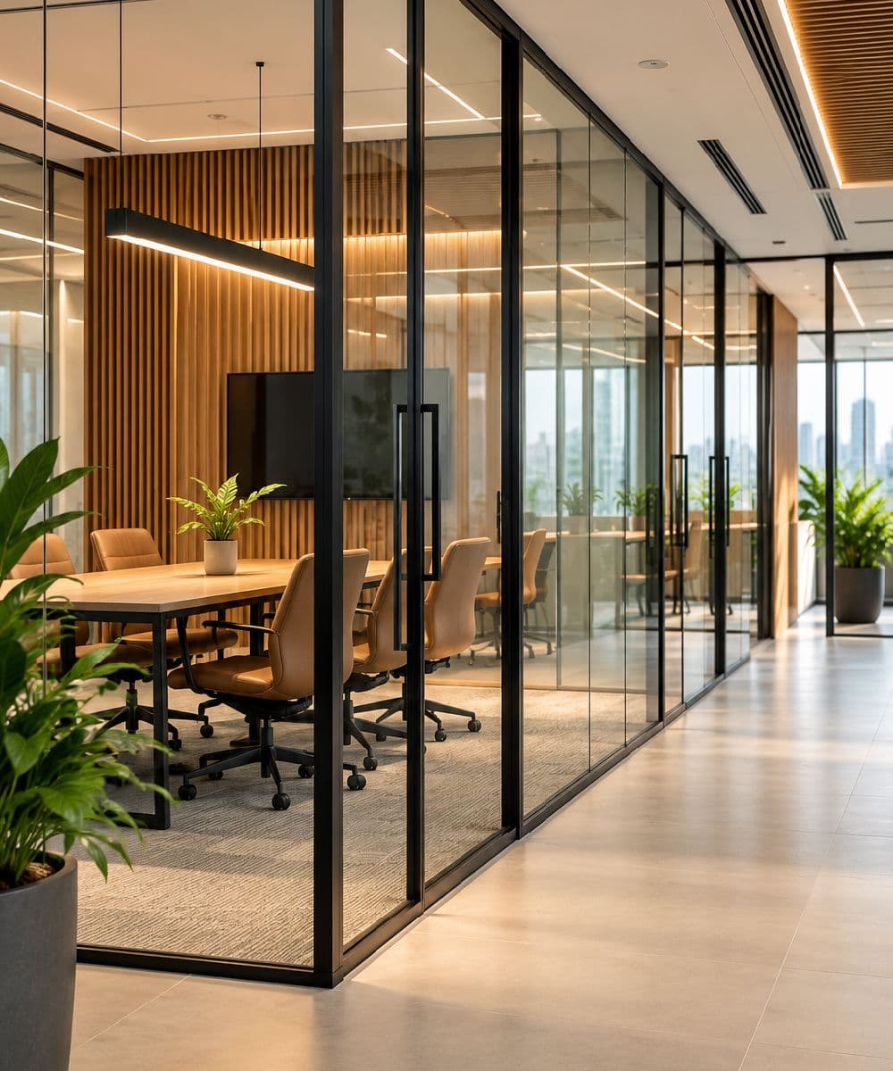Glass Partition Interior Office