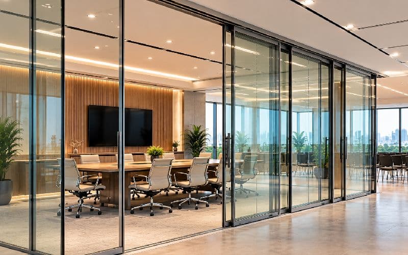 Sliding Glass Partition